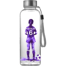 Tritanowy bidon sportowy Piłkarka z imieniem i numerem 500 ml