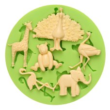 7ES 0047 Animal Themed Silicone Molds Fondant Mould for cake decorating