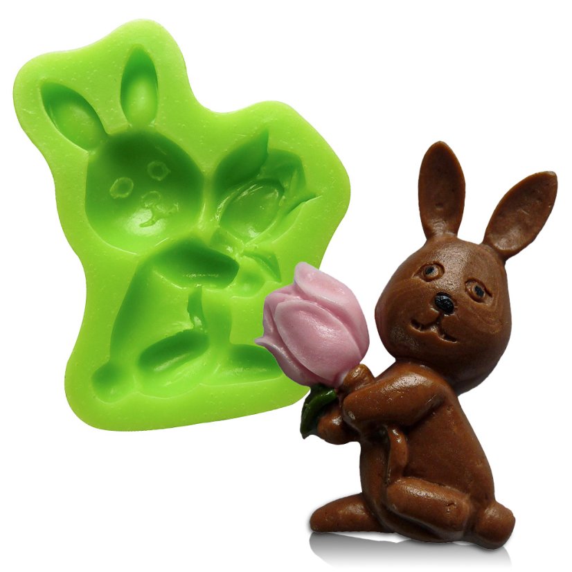 Forma silikonowa Zajączek z tulipanem