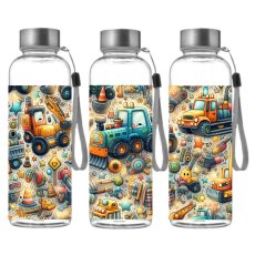 Butelka sportowa z Tritanu - Koparki i traktory (500 ml)
