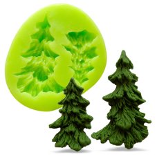 Forma silikonowa – Zimowy las: Dwie choinki