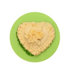 ES 1512 Love heart with flower Silicone Molds for Fondant Cake Decorating