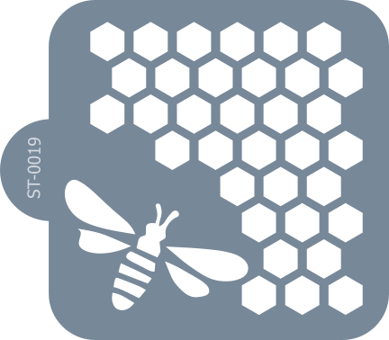 Cukrárska šablóna (Stencil) Včelí plást a včela