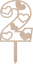 Dortový zápich Číslovka s ♥ (Srdce)