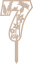 Dortový zápich Číslovka s květinovým vzorem