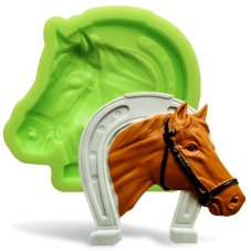 Silikónová formička – Podkova s koňskou hlavou