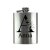 Nerezová placatice s vlastním jménem - Květinový monogram (100 ml)
