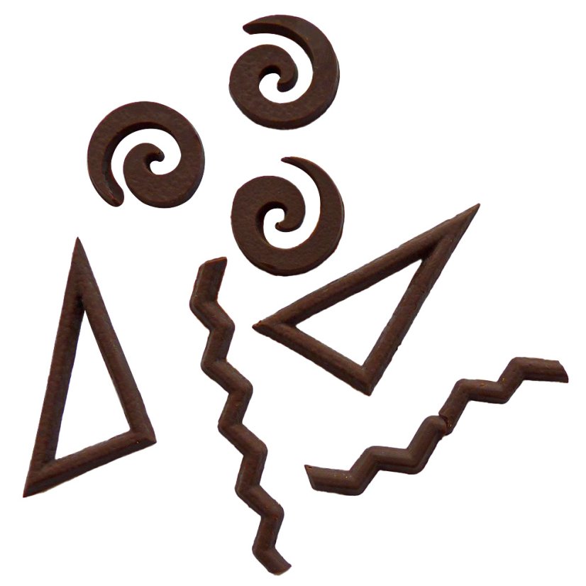 Forma silikonowa do dekoracji z czekolady – Kształty geometryczne