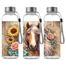 Butelka sportowa z Tritanu - Koń w słonecznikach (500 ml)