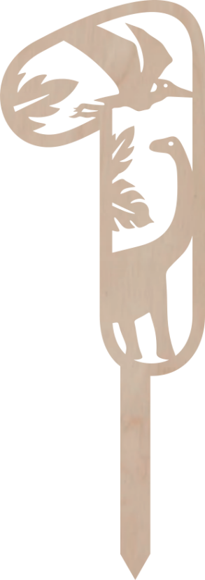 Topper na tort Cyfra z motywem dinozaura - Liczebnik: 7