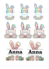 Jedlý papier - Veľkonočné motívy s menom na prianie